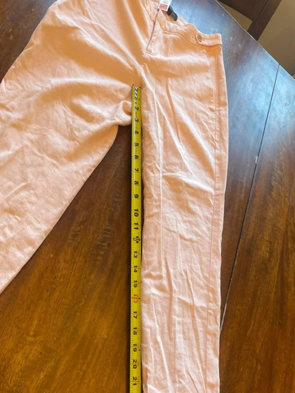 Banana Republic Avery Blush Pink Linen Cotton Straight Pants Sz 6 NWT